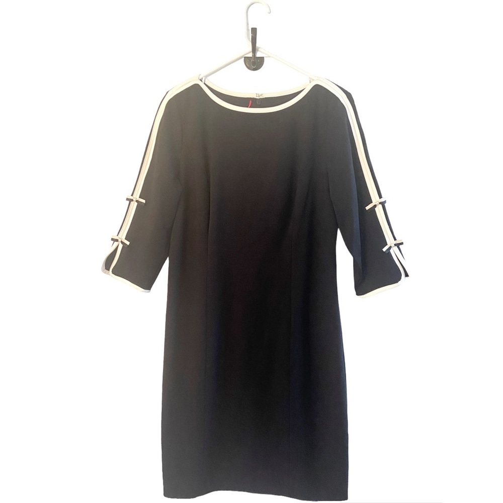 Talbots Black and White Shift Dress Sz 10P